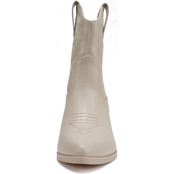 Blazing Ankle Boot Women Bone Pointe Toe Low Heel - Picture 3 of 4